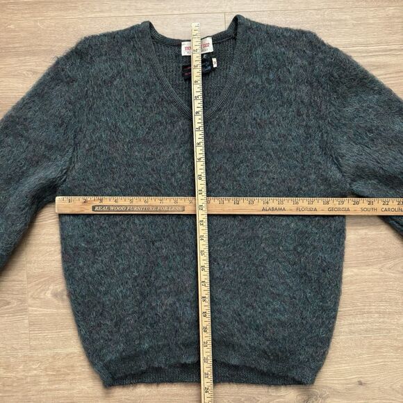 Vintage 60s University Shop Al Baskin Mohair Wool Sweater V-Neck Sz M USA Cobain - Picture 7 of 9
